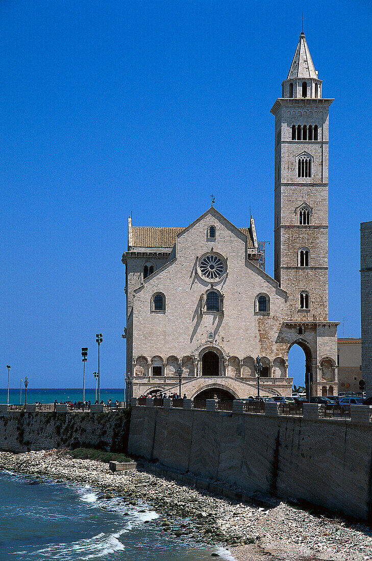 San Nicola Pellegrino, church at the beach, Trani, Apulia, Italy