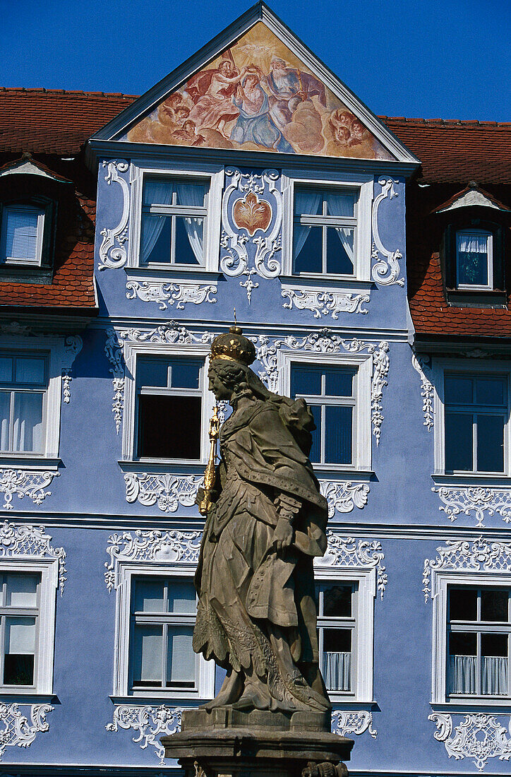 Statue, Heilige Kunigunde, Bamberg, Franconia Bavaria, Germany