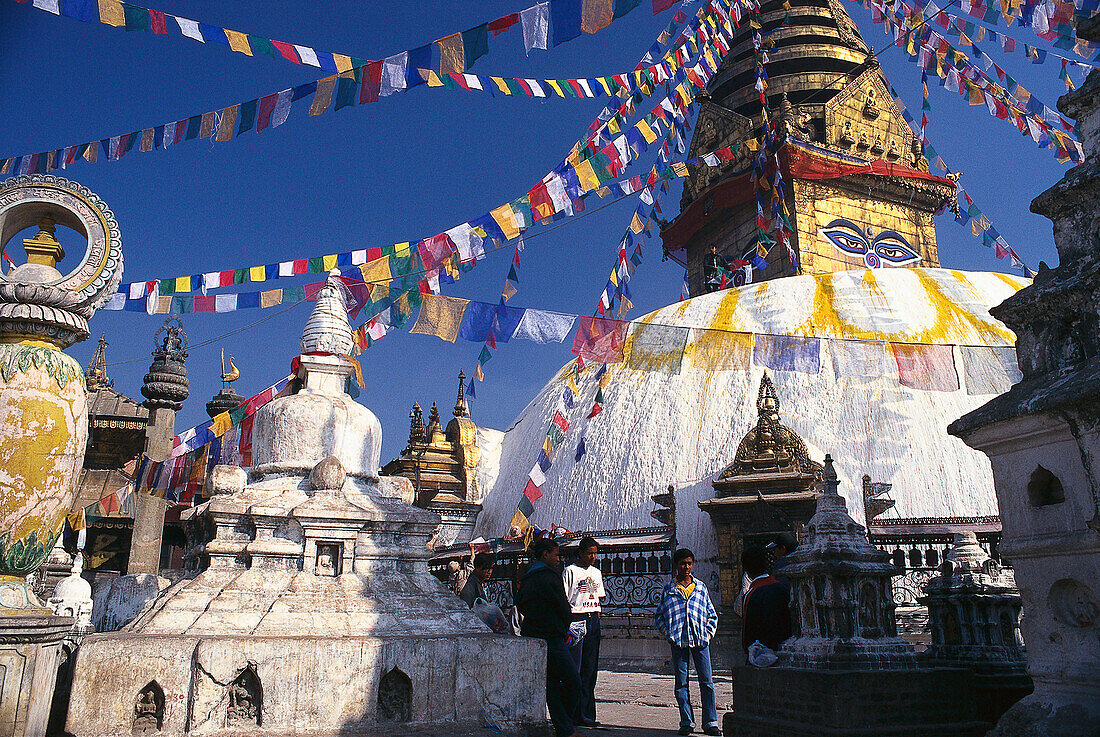 Stupa of Swayambunath, Kathmandu Nepal