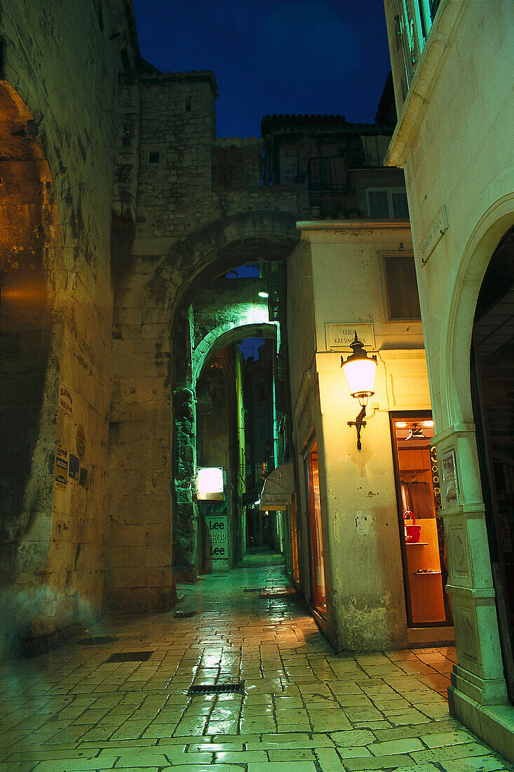 Alley alongside Diocletian´s Palace, Split, Dalmatia Croatia