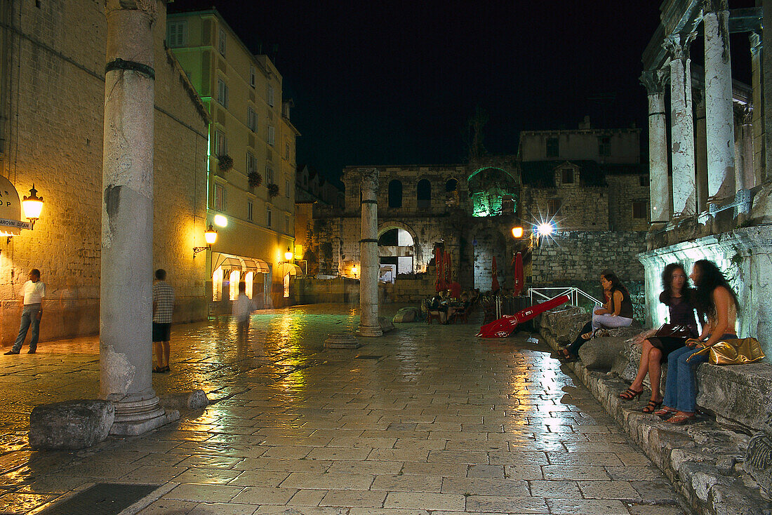 Square near Cathedral Sv. Dujan, Split, Dalmatia Croatia