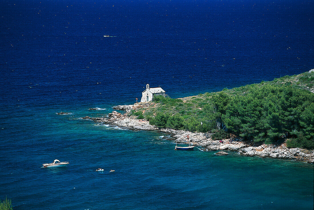 Chapel at the north coast of Hvar island, Croatia, Europe