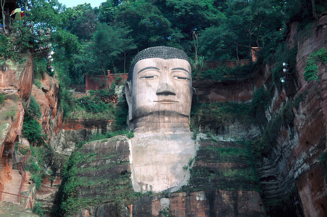 Grosse Buddha Statue von Le Shan, Sichuan, China, Asien