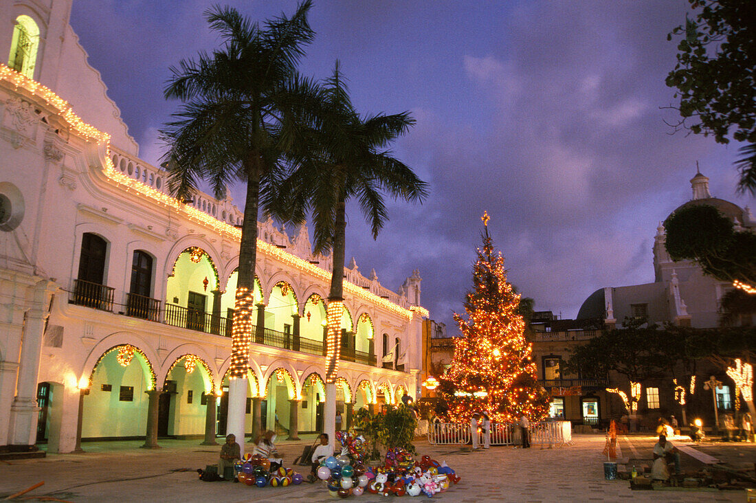 Square with City Hall, Veracruz, Mexico