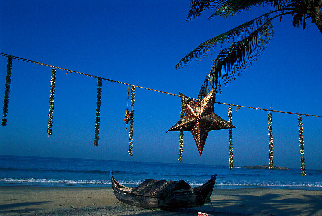 Christmas decoration, Kovalam Beach, Kerala South India