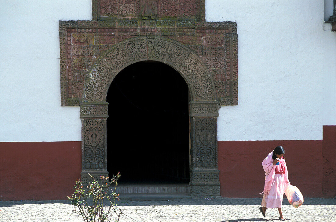 Church at Tupataro nearby Patzcuaro, Michoacan, Central America, Mexico