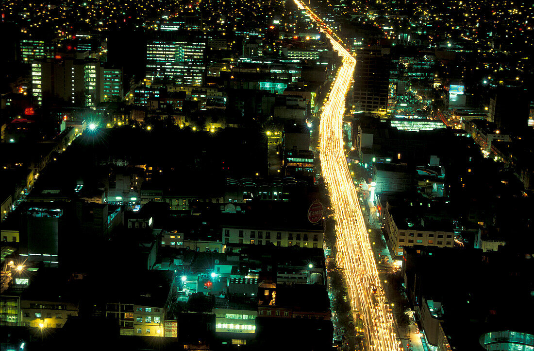 Blick vom Torre Latinoamericana, Mexico