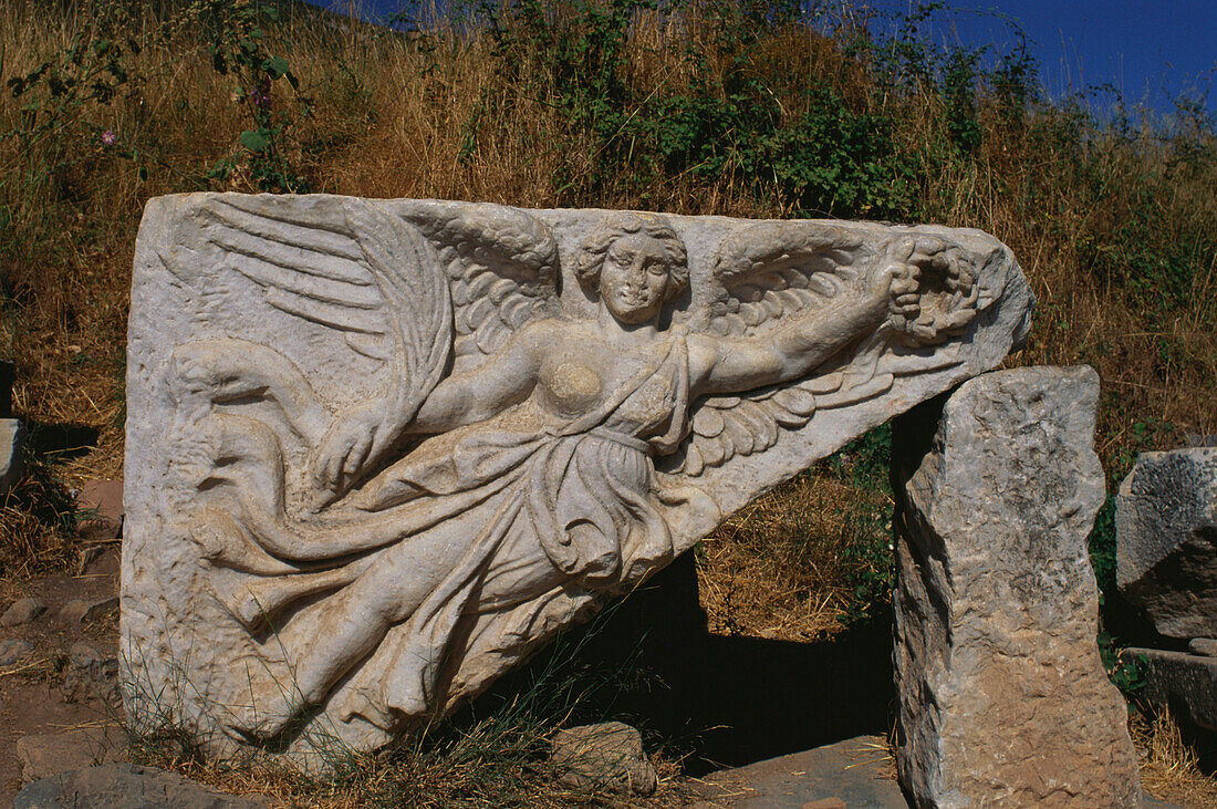 Relief der Siegesgöttin Nike, Ephesos, Türkei, Europa