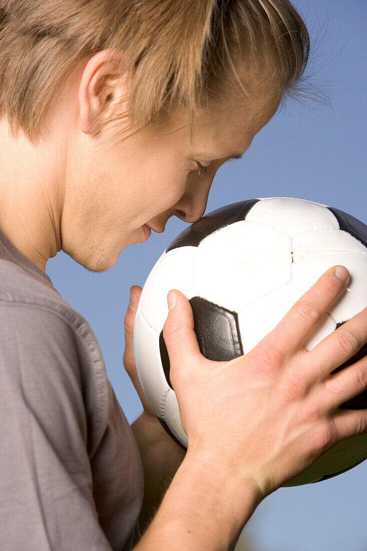 Portrait eines jungen Fußballspielers