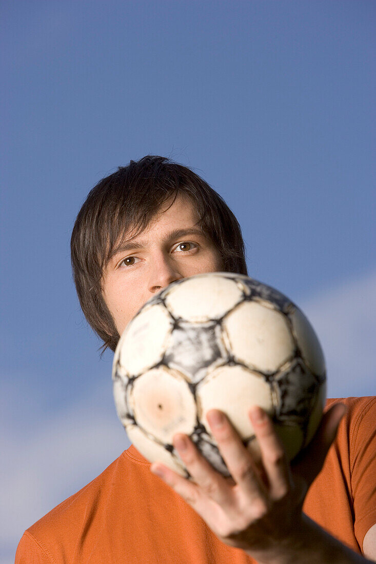 Portrait of a young soccer player