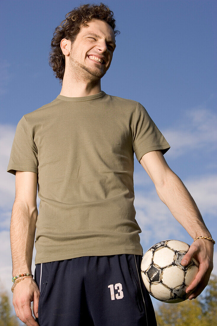 Portrait of a young soccer player