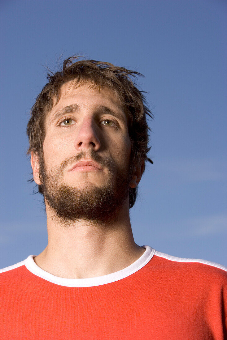 Portrait of a young soccer player