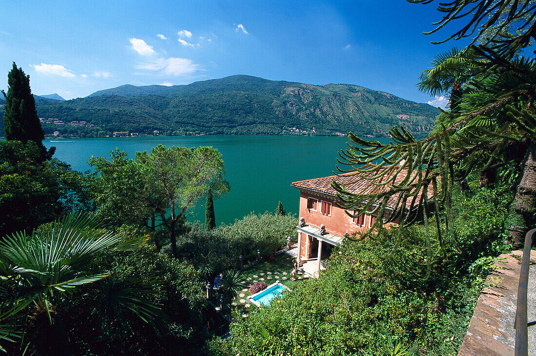 Parco Scherrer, Morcote, Lago di Lugano, Ticino, Switzerland