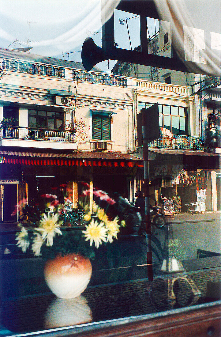 French quarter with buildings in colonial style, Hanoi, Vietnam