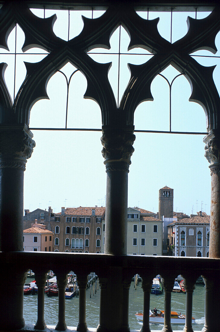 Blick von Palazzo Ca´ d´Oro, auf Canal Grande, Venedig Italien