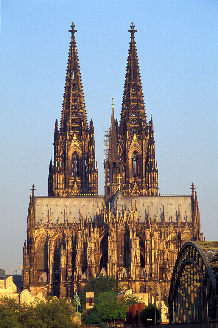 The Cologne Cathedral in the sunlight, Cologne, North Rhine-Westphalia, Germany, Europe