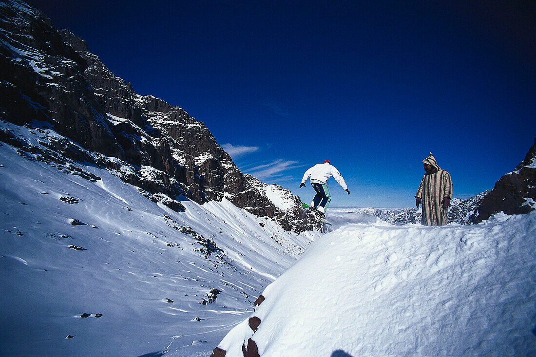 Snowboarder, Atlas Marokko