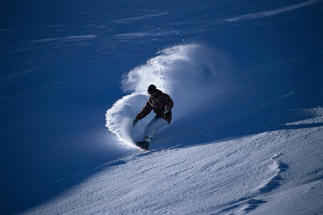 Snowboarder, Kaunertal, Wintersport Oesterreich