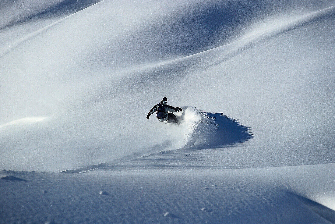 A young snowboarder, Valluga, Arlberg, Austria