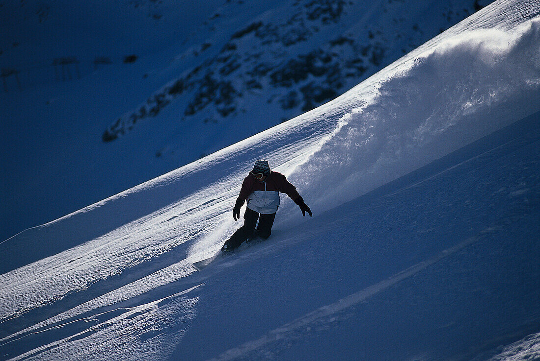 Snowboarder, Valluga, Wintersport Oesterreich
