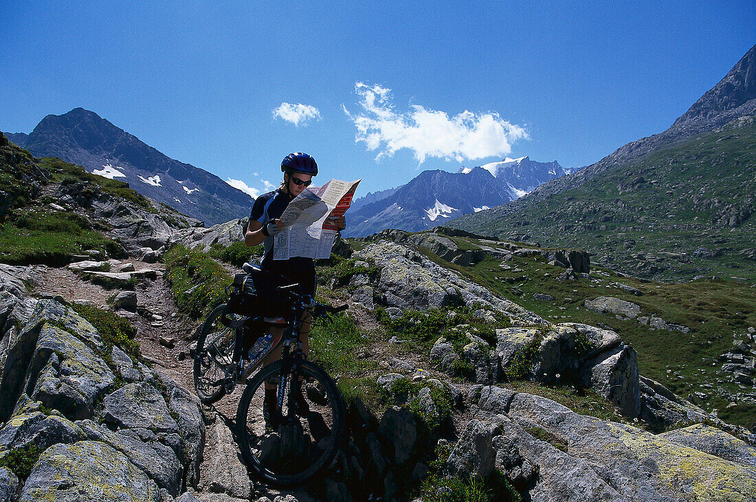 Biking, Aletsch Glacier, Bernese Oberland Switzerland