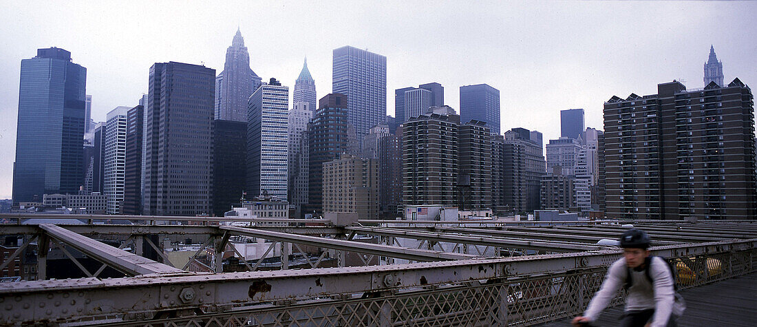 New York City without WTC, October 2001, Brooklyn, USA, New York City, Brooklyn Bridge, Oktober 2001English:, USA