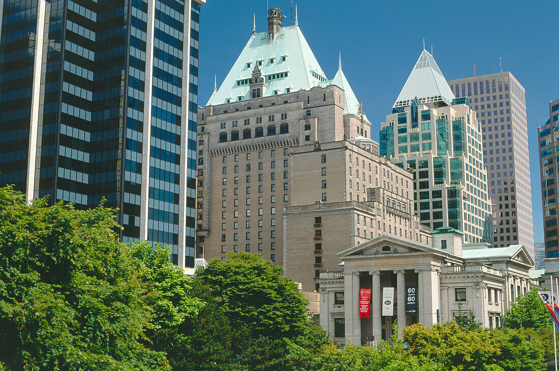 Hotel Vancouver & Kunstgallerie, Robson Street, Vancouver, British Columbia, Kanada