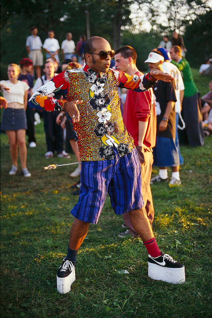 Rave Party at Mount Royal, Montreal, Quebec Canada
