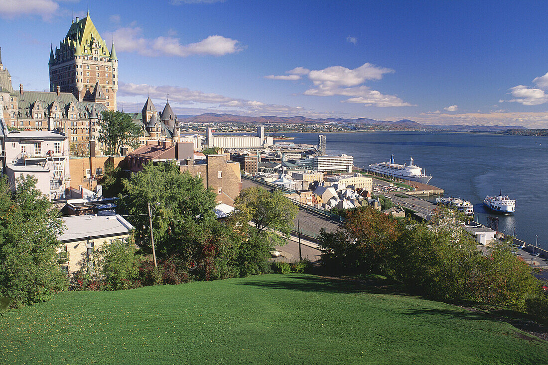 Blick von der Zitadelle, St. Lawrence River, Quebec City, Quebec, Kanada