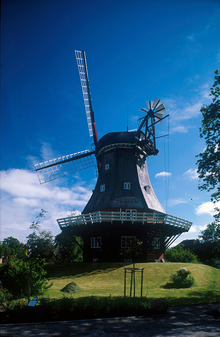 Wyk, Windmühle Venti Amica, Insel Föhr, Schleswig-Holstein, Deutschland