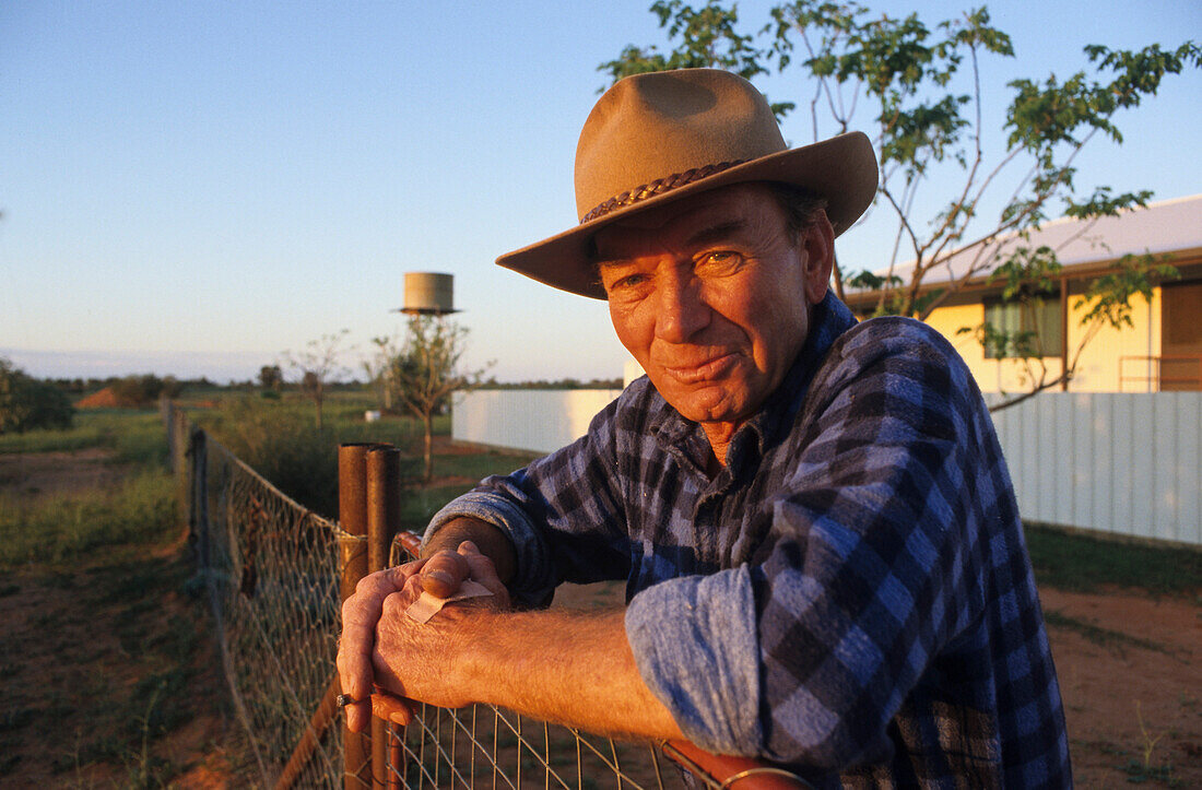 portrait, boundary rider, near the dog fence, South Australia, Australia