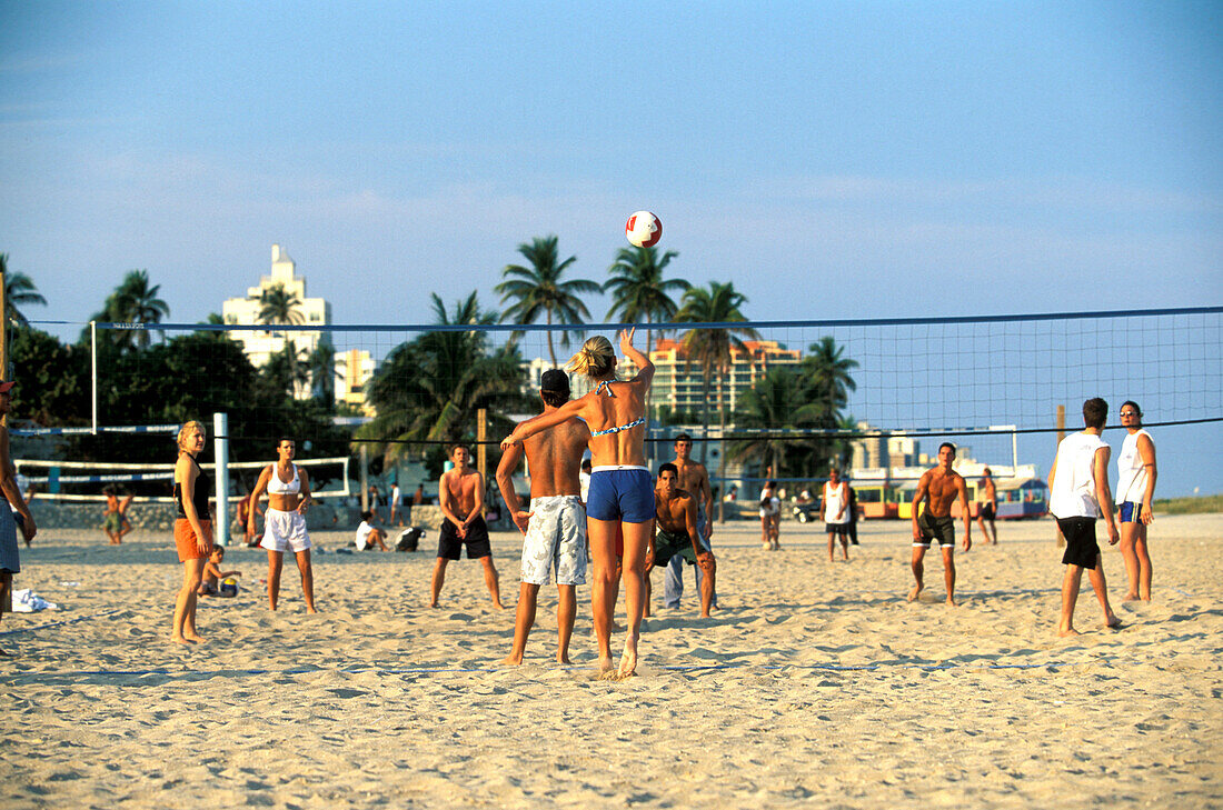 Beachvolleyball, Miami Beach Florida, USA