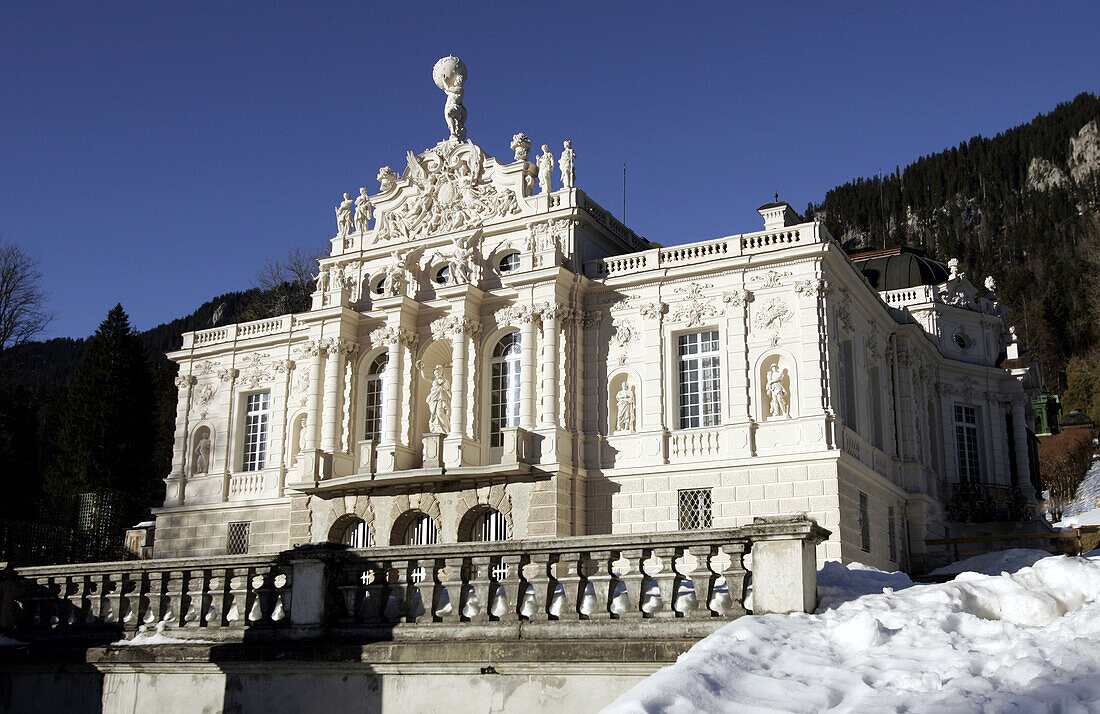 Linderhof palace, Ettal, near Oberammergau, Bavaria, Germany