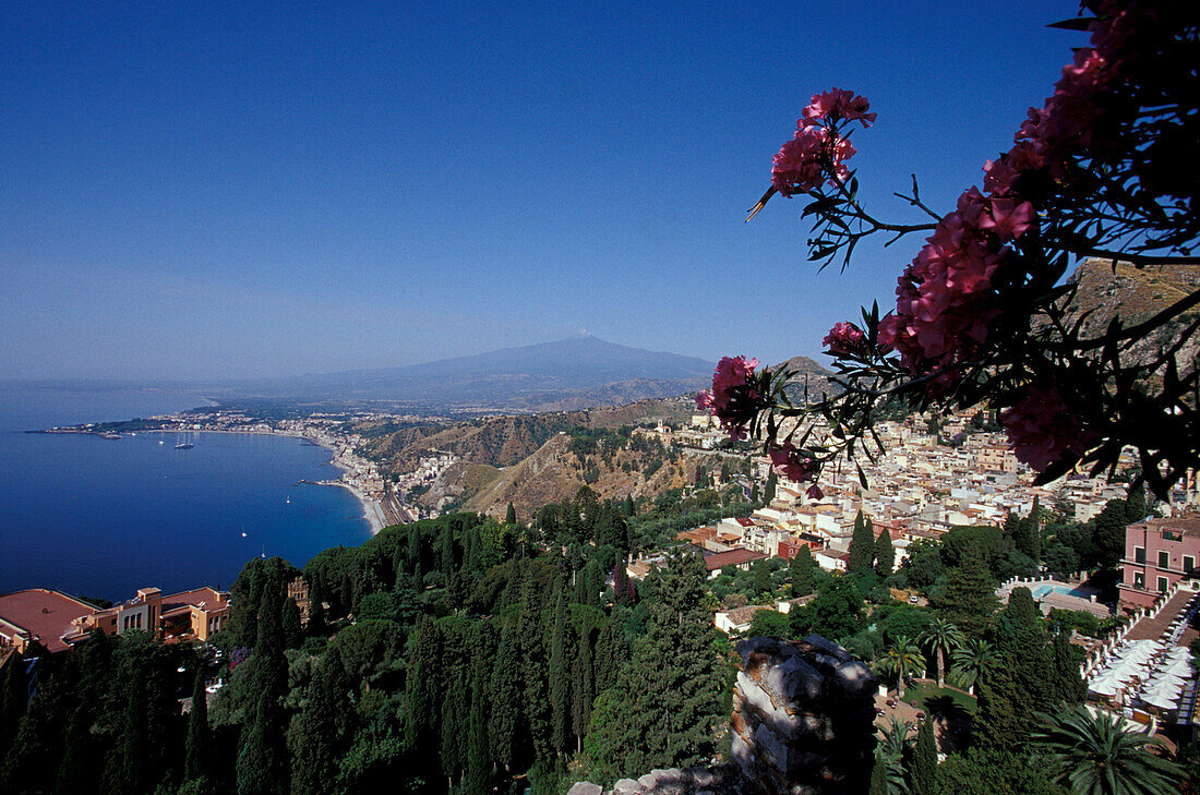 Taormina with Etna, Sicily Italy