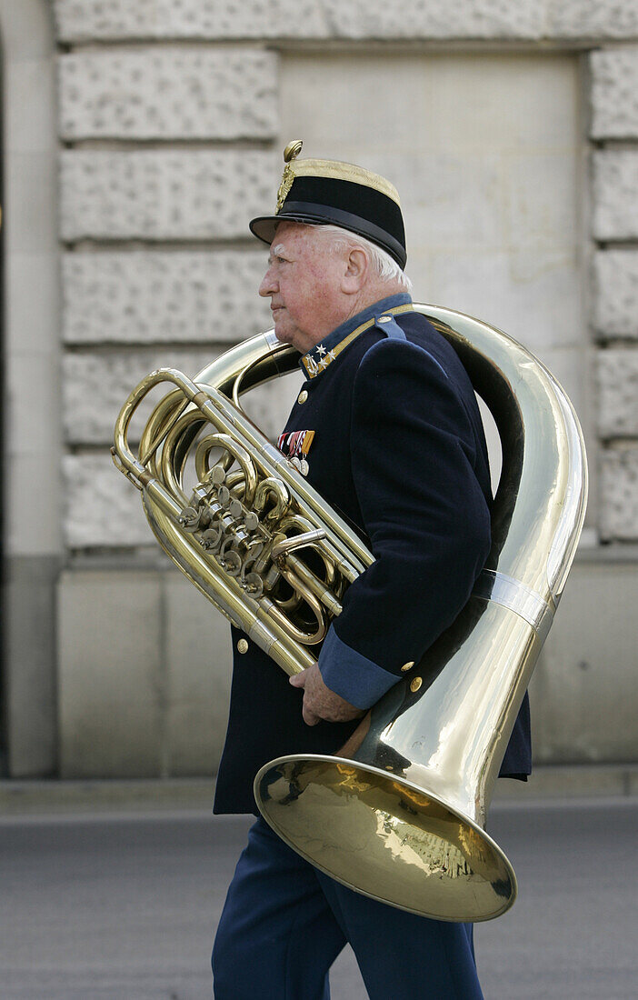 Man with tuba, Vienna Austria