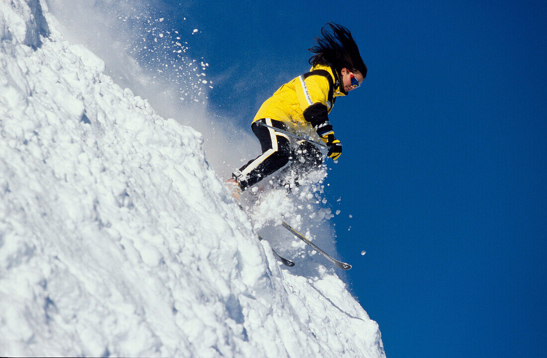 Ski, Frau, Freeriding
