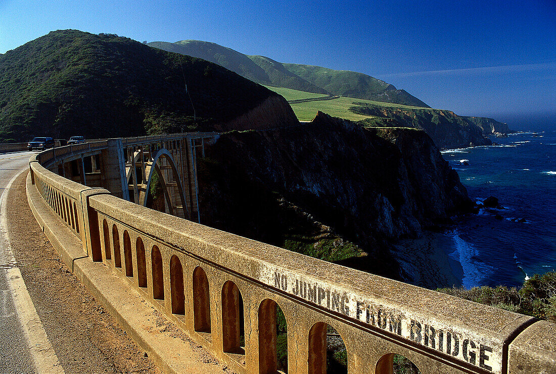 Bruecke bei Big Sur, Hyw. 1, Kalifornien USA