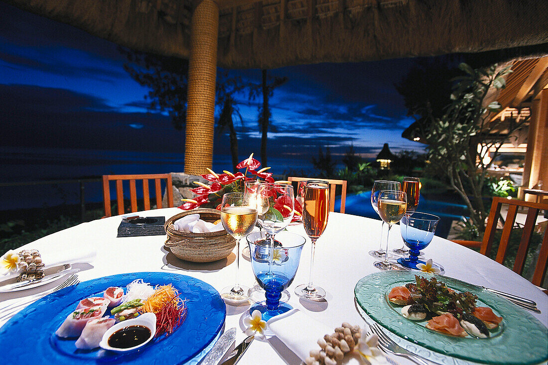 Privates Abendessen, Royal Villa, Hotel Oberoi, Mauritius