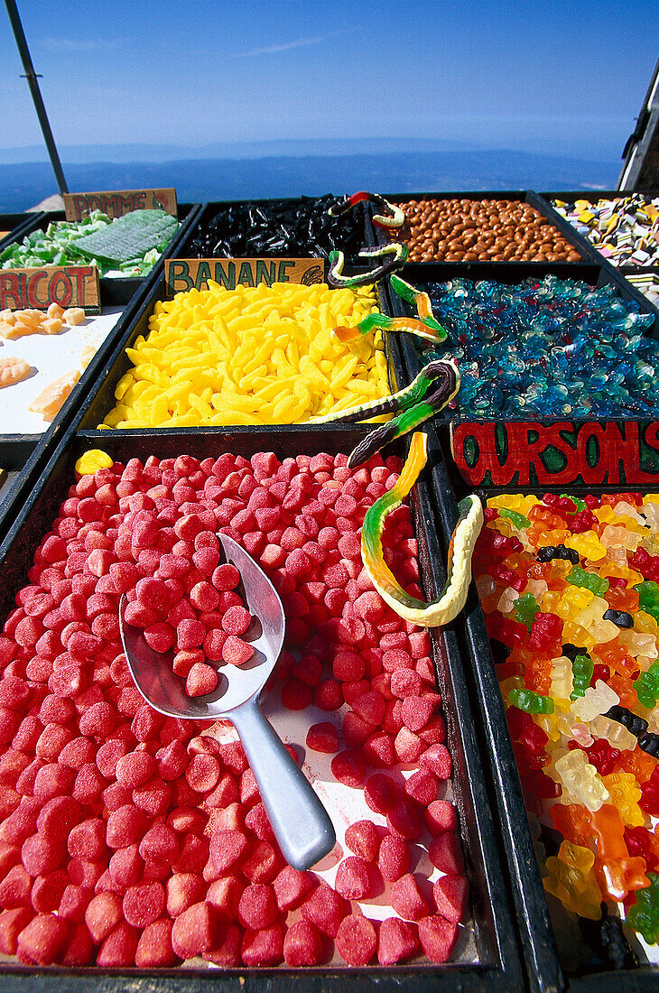 Süßigkeiten, Gipfel d. Mont Ventoux Provence, Frankreich