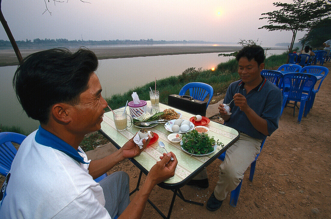 Uferrestaurant am Mekong, Vientiane Laos