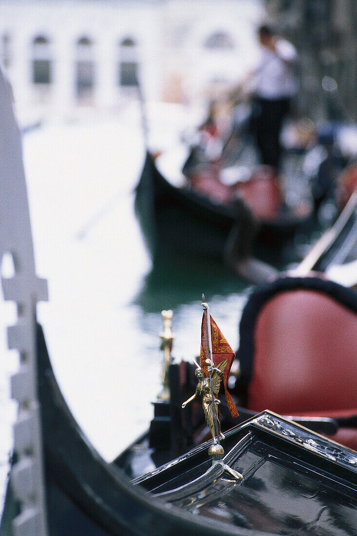 View at gondolas, Venice, Veneto, Italy, Europa