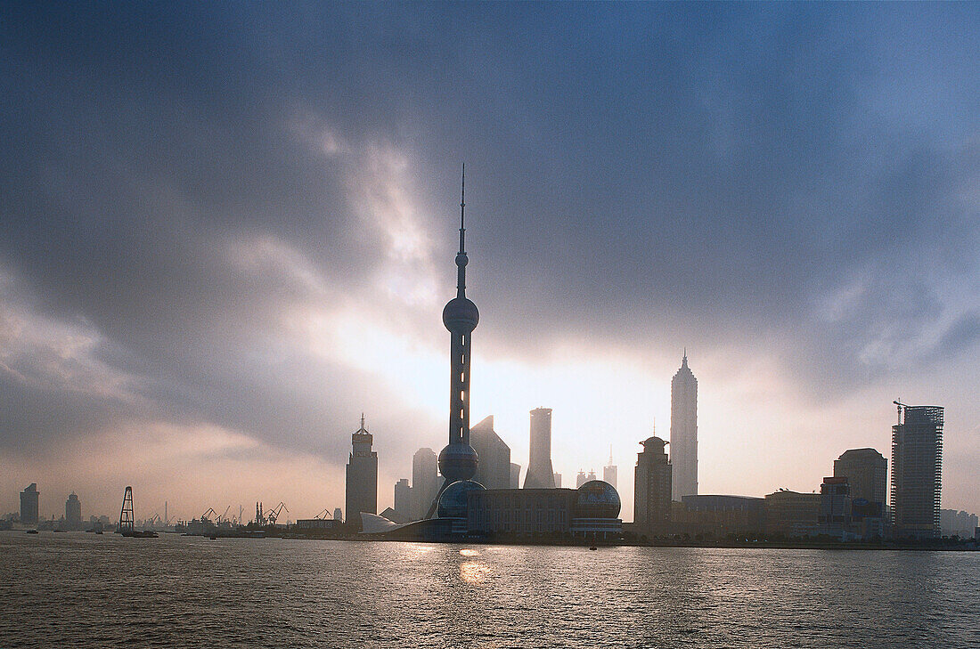 Skyline of Pudong, Bund, Shanghai, China