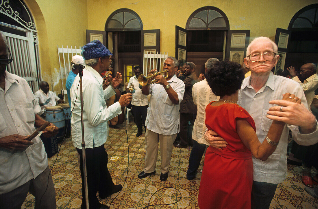 elderly dancing couples in Casa del Etudiante Son Veterano, Santiago de Cuba, Cuba