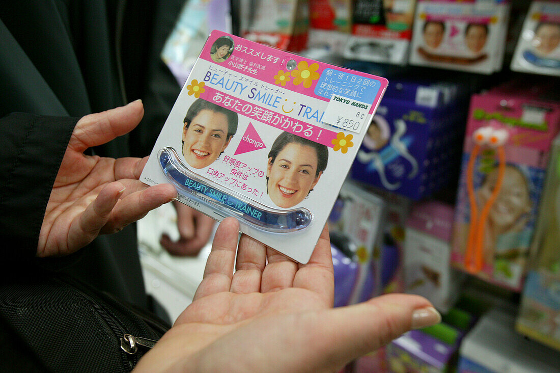 Smile trainer, Tokyu Hands department store Shinjuku, Tokyo, Japan
