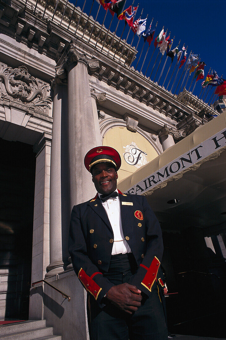 Doorman, Hotel Fairmont, San Francisco California, USA
