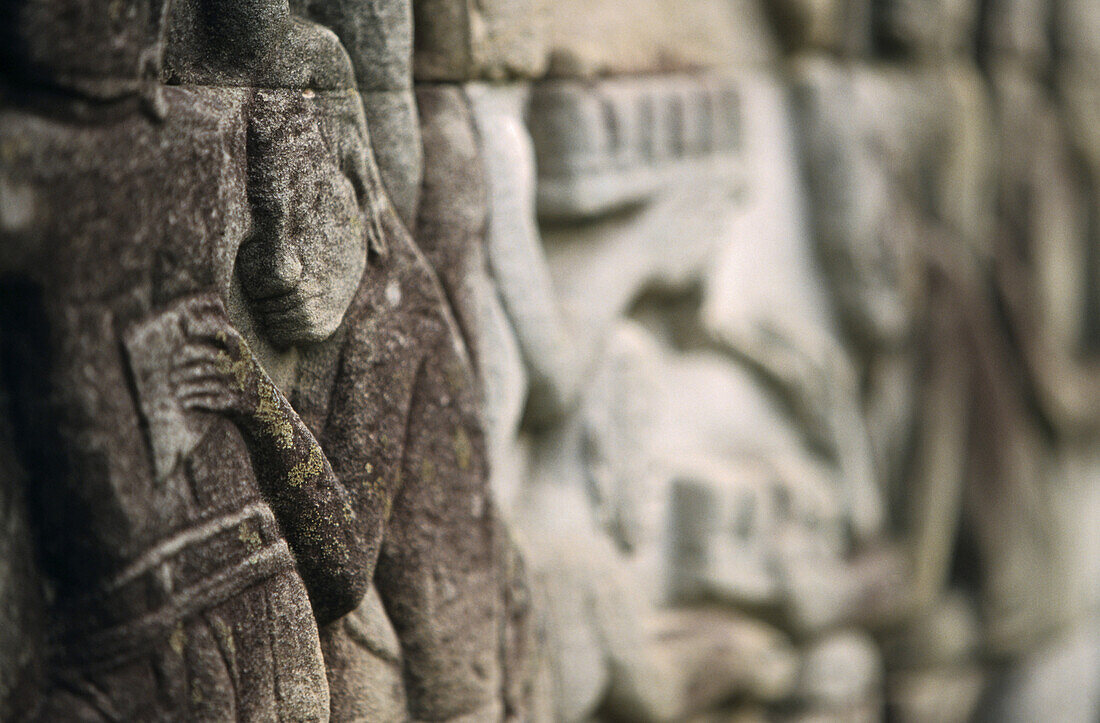 Relief, Temple Bayon, Angkor Thom Cambodia