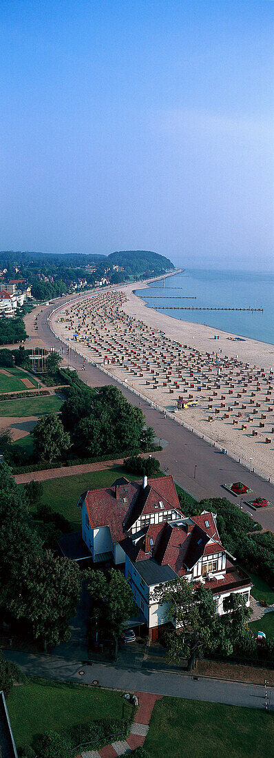Travemuende, Strand und, Strandpromenade Schleswig-Holstein, Germany