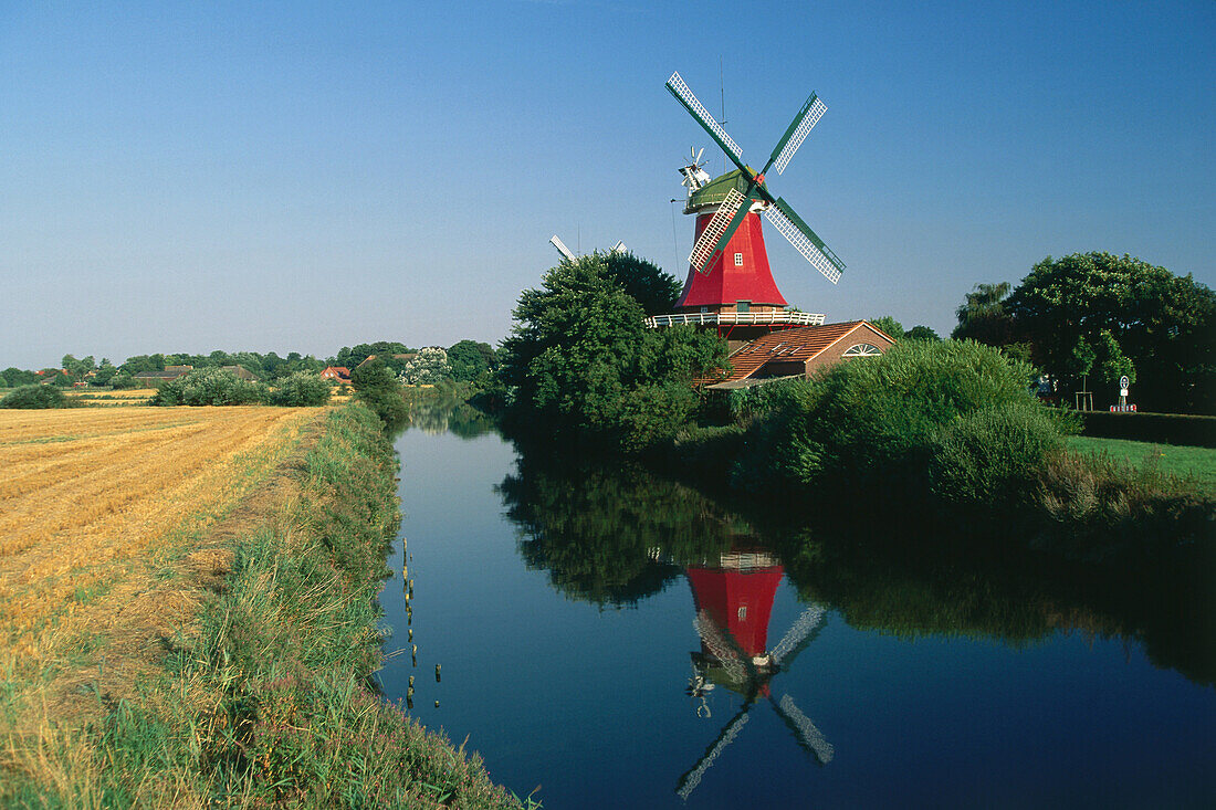 Windmills in Greetsiel, Eastern Frisia, Lower Saxony