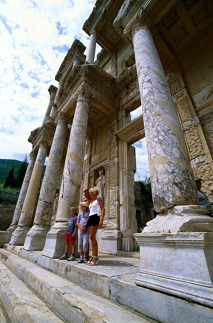 Celsus Bibliothek, Antike Stadt Ephesus Türk. Ägäis, Türkei