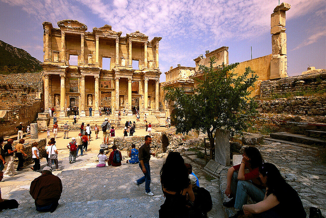 Tourists, Antique City of Ephesus, Turkish Aegean, Turkey